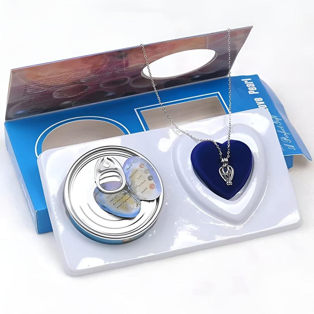 Freshwater Shell Canned Oyster Ocean Love Real Pearl Necklace Set